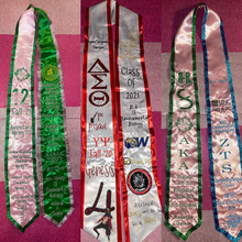 Load image into Gallery viewer, 72" Custom Graduation Stole w/ Trim - Embroidery & Vinyl