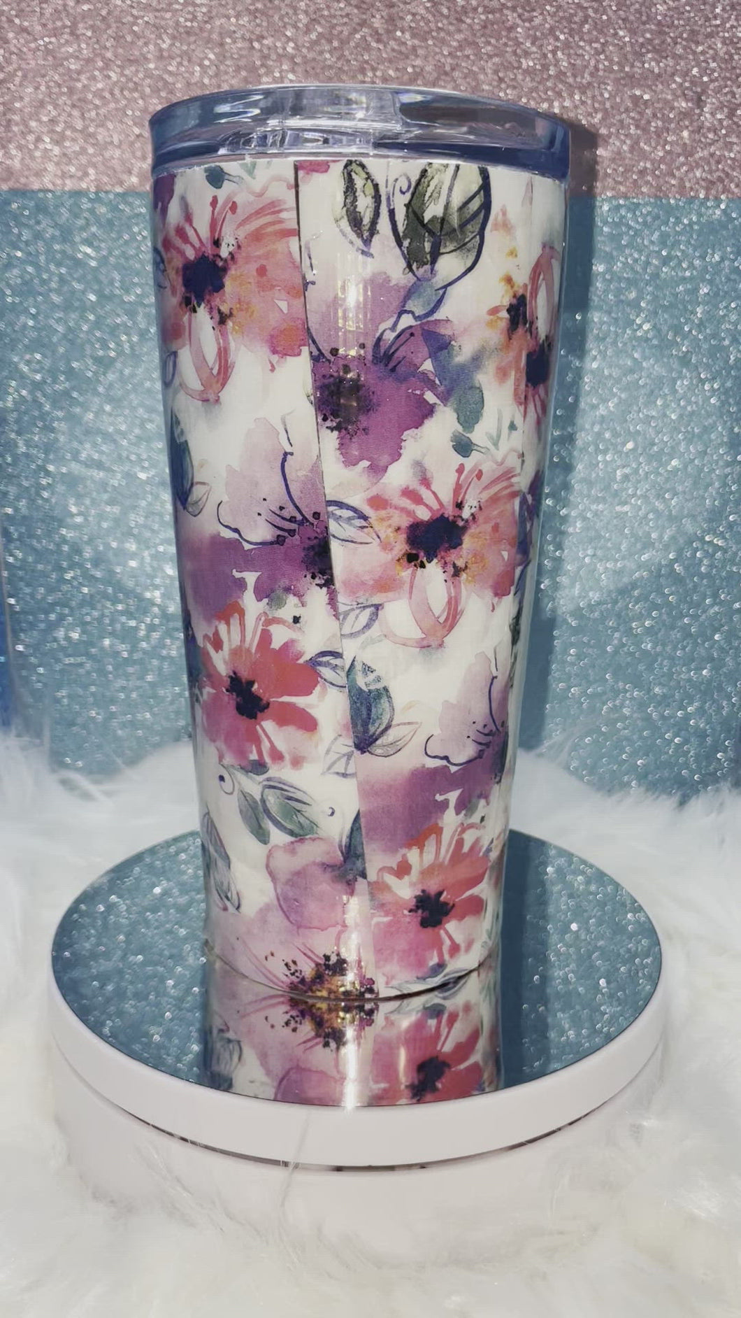 16 oz Floral Tumblr
